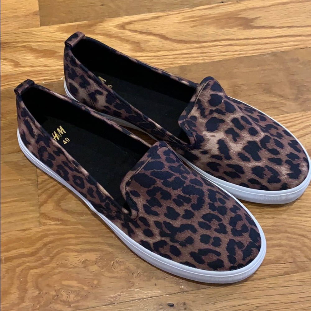 H&M Leopard Print Slip-on Sneakers